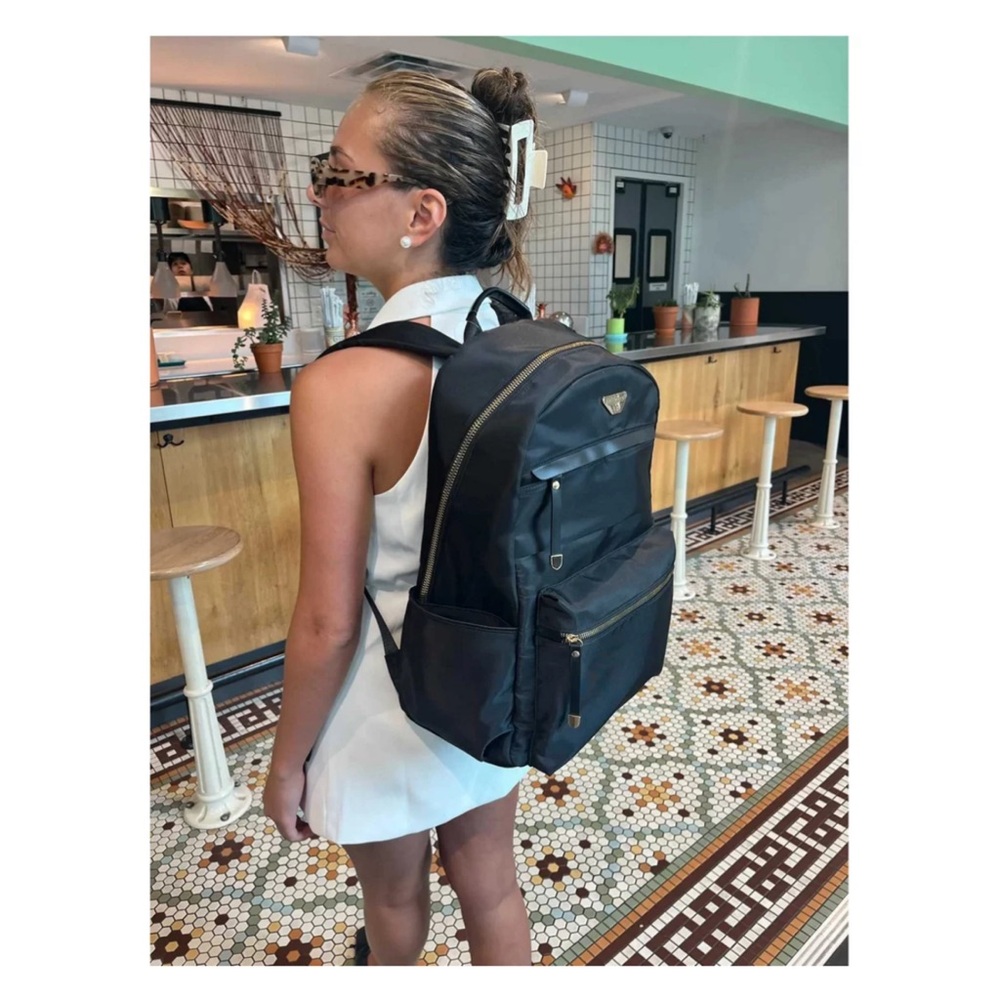 Ellen Tracy 19 Inch Twill Nylon Travel Light Workbook Backpack
